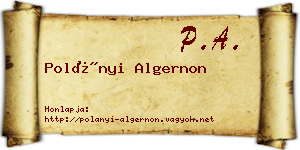 Polányi Algernon névjegykártya